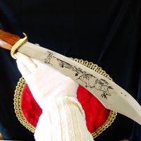 Ловен ятаган,меч,бронз,кания. , снимка 7 - Ножове - 35350109