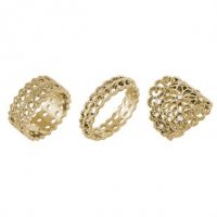 Комплект пръстени GENEVA RING SET 6 GOLD ALL, снимка 1 - Пръстени - 26377681