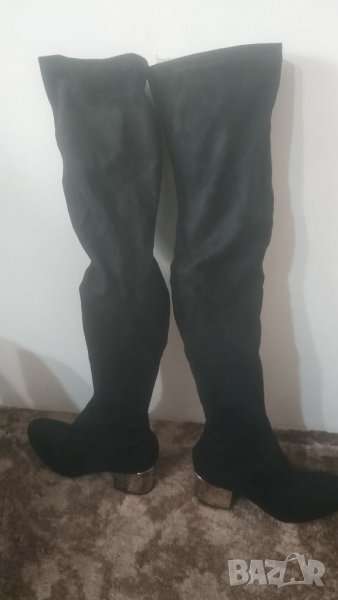 Нови чизми 39 номер с огледален ток, снимка 1