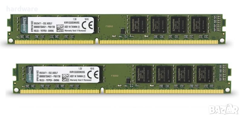 рам памет ram ddr3 kingston 2 x 4gb ultra lowprofil 1333mhz, снимка 1