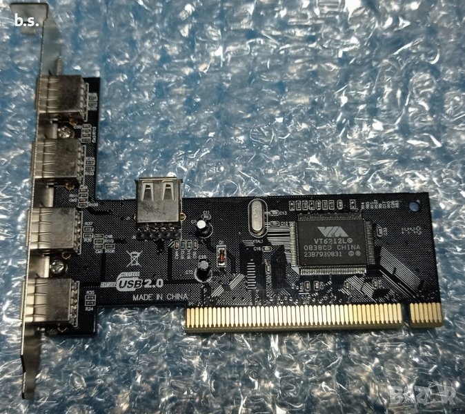 PCI към 4х USB 2.0 контролер , снимка 1