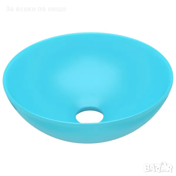 Керамична мивка за баня, светлозелена, кръгла Код P213, снимка 1