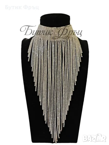 Колие Ашли бели кристали , снимка 1