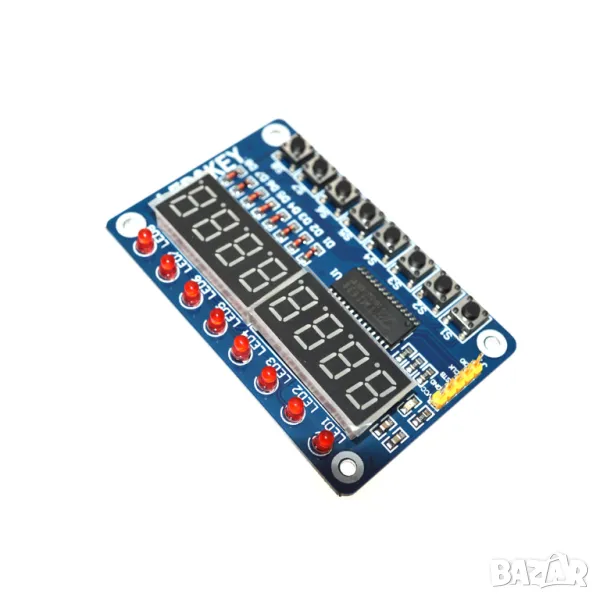 8-Bit LED 8-Bit LED Digital Tube 8 Keys TM1638 Display Module, снимка 1
