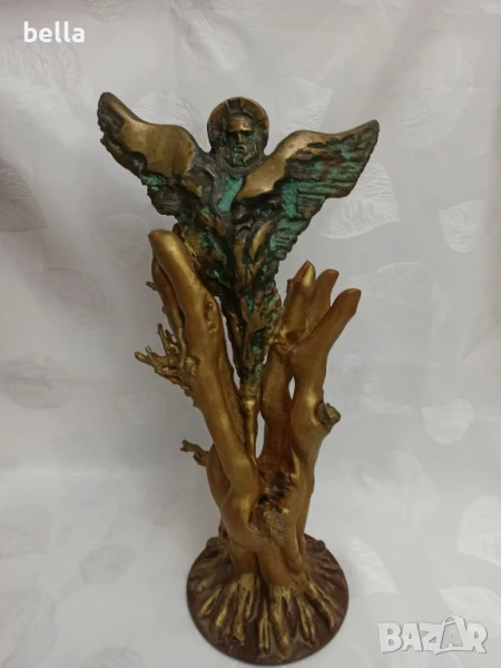 СТАР МАСИВНА БРОНЗОВА ПЛАСТИКА ,МАЙСТОРСКО ИЗПЪЛНЕНИЕ, снимка 1