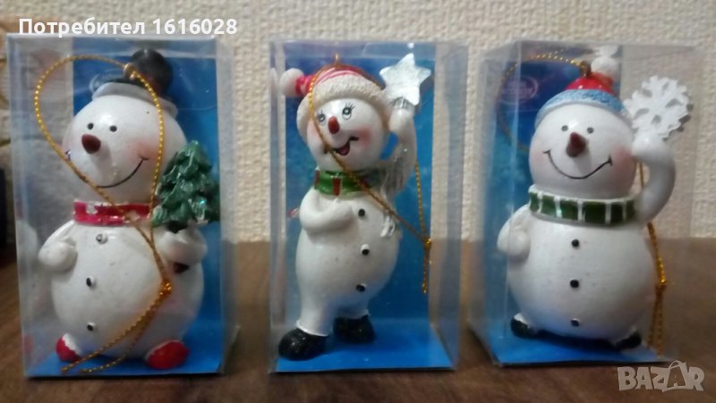 Коледни фигурки за елха и декорация на снежни човечета. , снимка 1