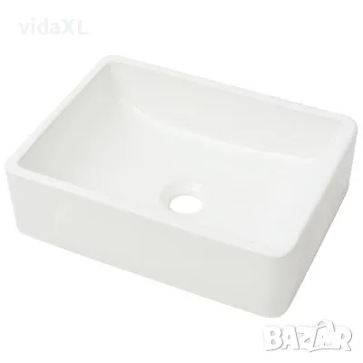 vidaXL Керамична мивка, бяла, (SKU:142339​, снимка 1