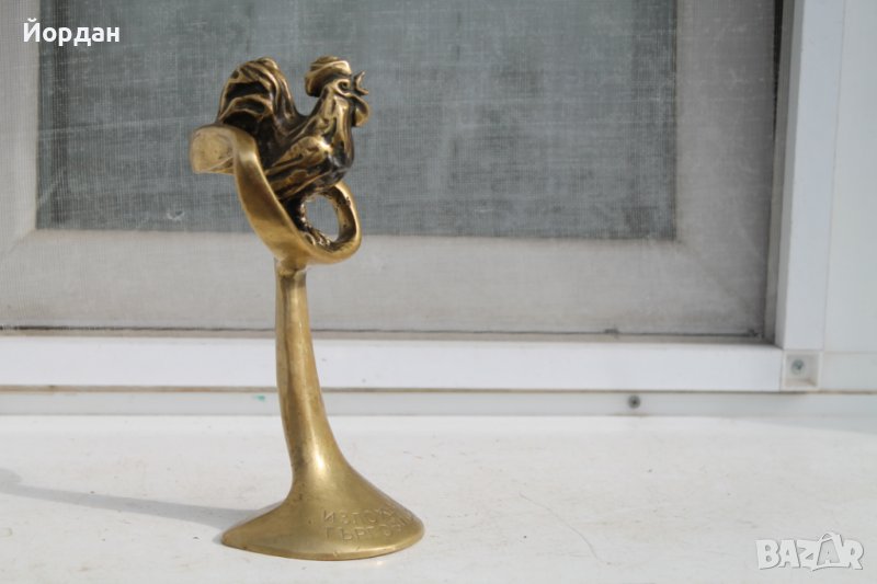 Бронзова фигурка от изложение 1996 година в град Търговише, снимка 1