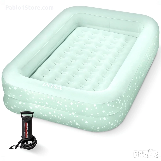 Intex 66810NP Детско легло за пътуване (168 x 107 x 25 см) Тюркоазено, снимка 1