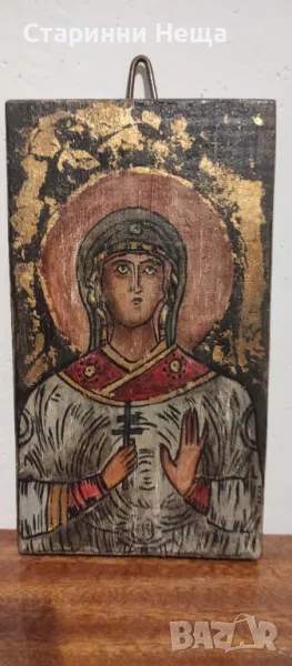 Стара икона 18 век  старинна икона Света Петка Света Параскева , снимка 1