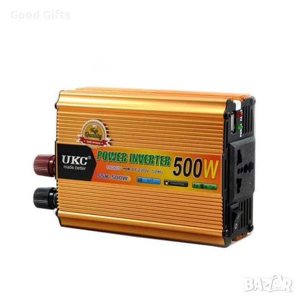 UKC 500W Инвертор-преобразувател на ток от 12V . 24V на 220V, снимка 1