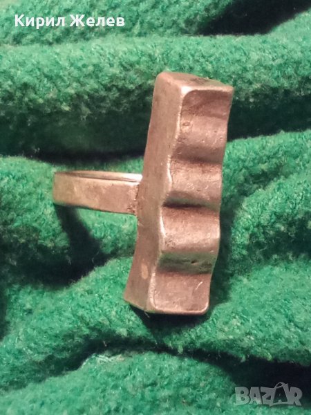 СТАРИНЕН СРЕБЪРЕН АРТ НУВО ПРЪСТЕН ВИСОКА ПРОБА МАСИВНО СРЕБРО РЪЧНА МАЙСТОРСКА ИЗРАБОТКА 26841, снимка 1