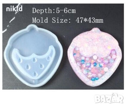 Ягода със семки силиконов молд форма фондан смола бижутерски шоколад шейкъри Shaker, снимка 1