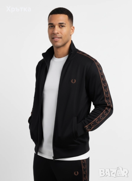 Fred Perry Contrast Tape - Оригинално мъжко горнище размер L, снимка 1