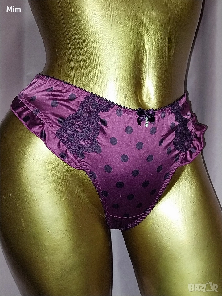 S/M Сатенена,еластична полупрашка в бордо , снимка 1