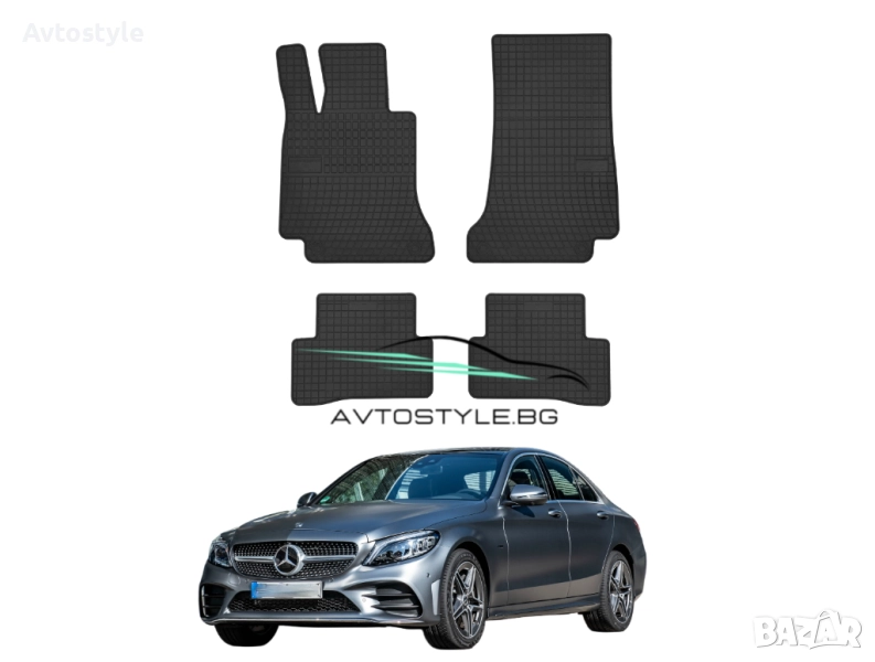 Гумени стелки за Mercedes C class W205 2014-2021 г., Frogum - El Toro , снимка 1