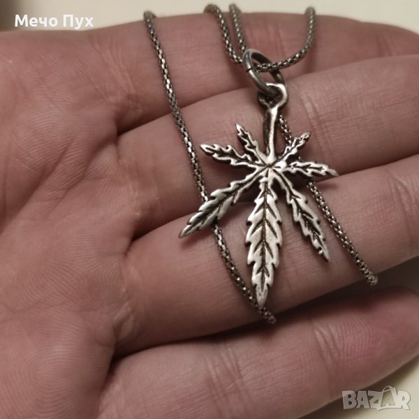 Сребърен синджир с висулка (232), снимка 1