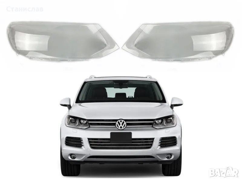 Стъкла (капаци) за фарове за VW Touareg 7P, снимка 1