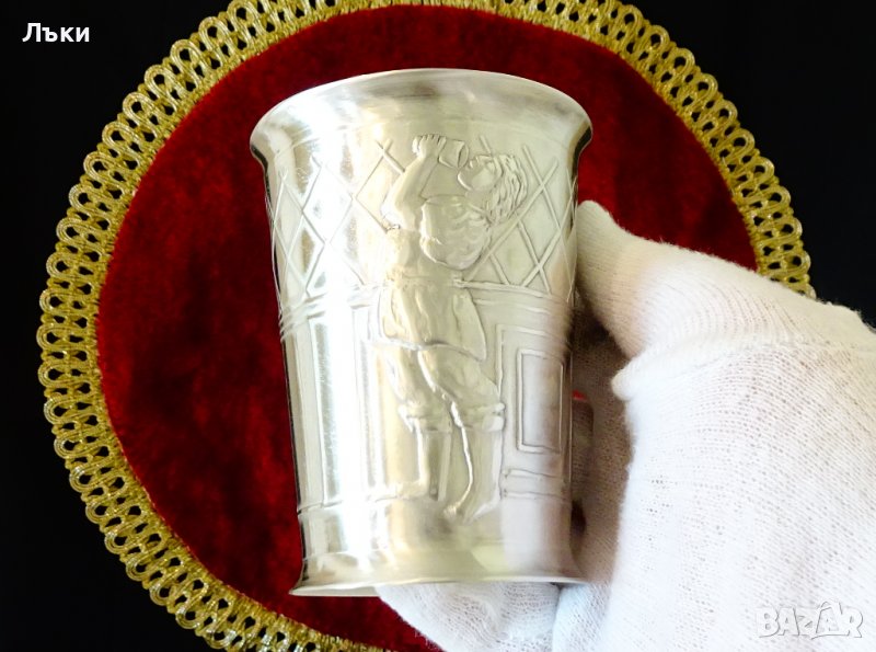 Чаша от калай Юнак вино пие,200 мл. , снимка 1