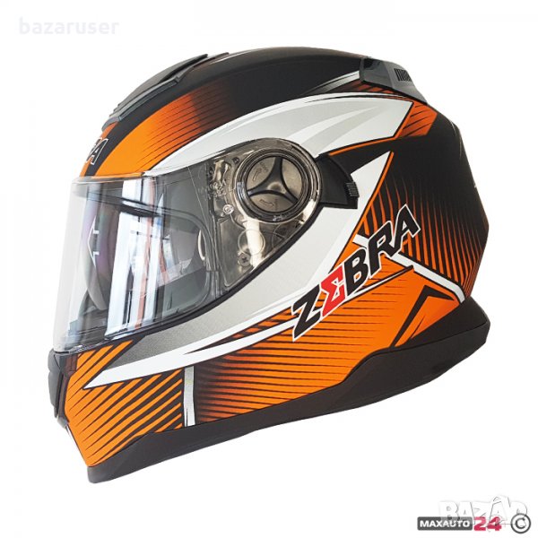 Каска за Мотор Zebra FF-801 Оранжев Мат L Размер, снимка 1