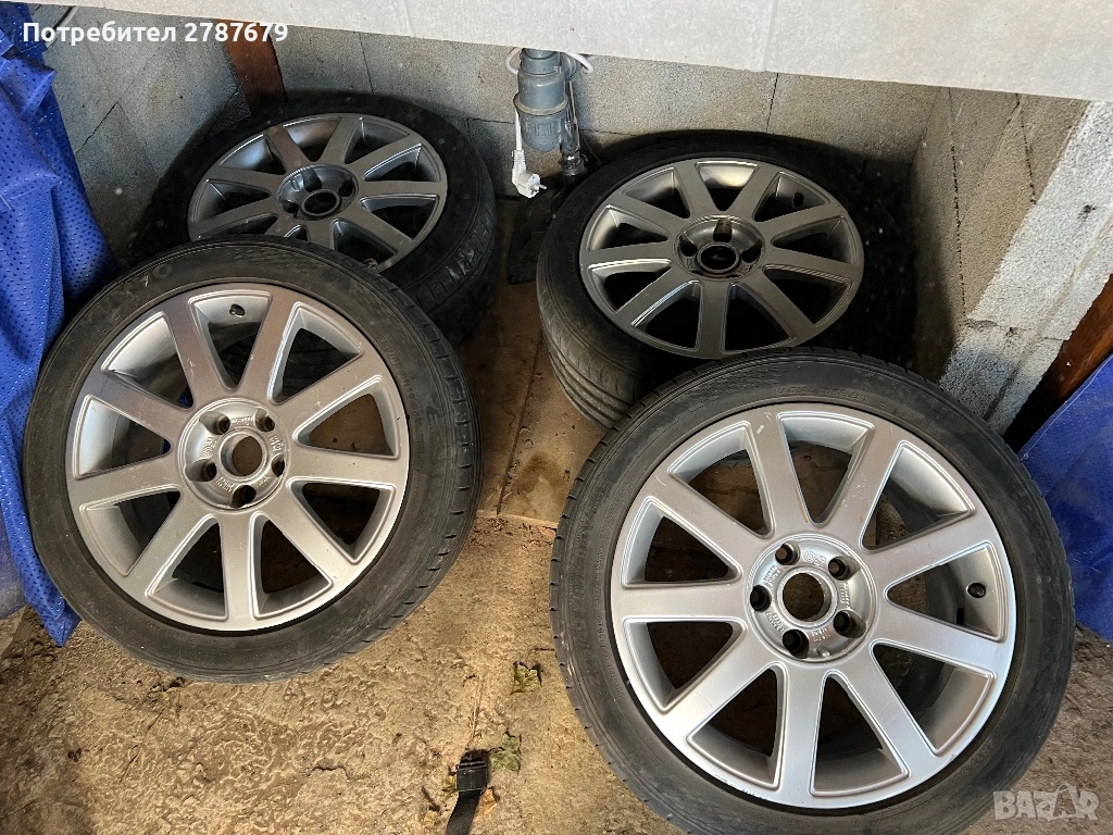 Джанти Ауди 17 5x112 7,5J ET43 с гуми 225 45 17, снимка 1