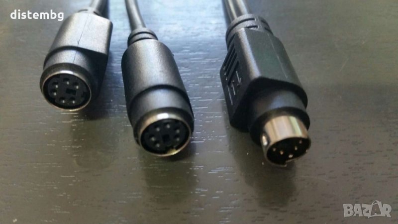 Разклонителен кабел PS/2 - 2 x PS/2 M-F 20cm, снимка 1