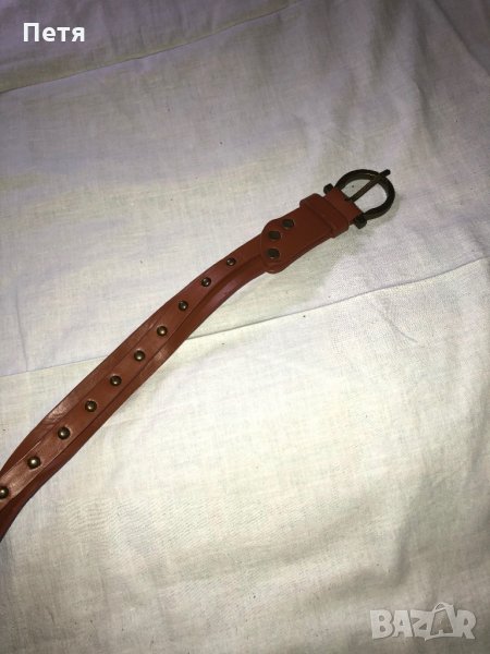 Дамски кафяв кожен колан, снимка 1