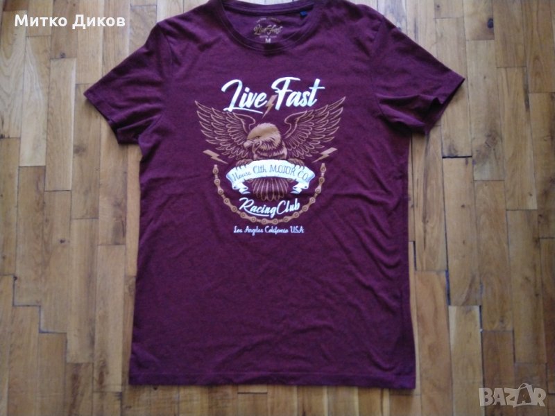 Тениска Лайф Фаст Хаус мотор рейсинг Лос Анджелес САЩ размер М, снимка 1