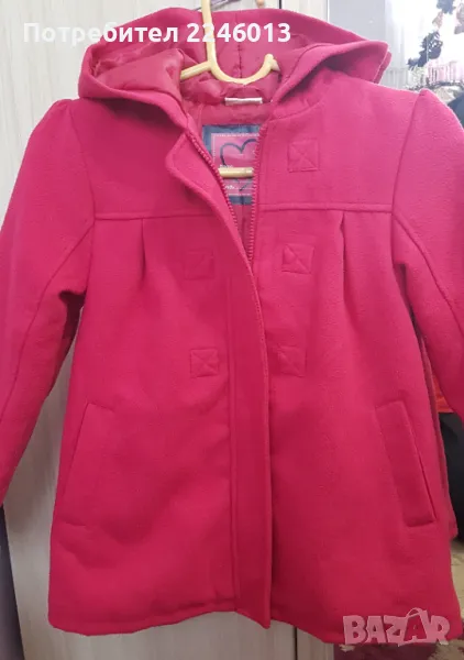 Розово палтенце 128 размер, снимка 1