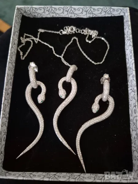 сребърен змийски комплект , снимка 1