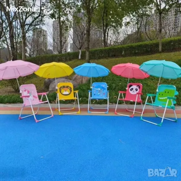Детски сгъваем стол с чадър, снимка 1
