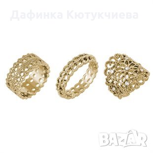 Комплект пръстени GENEVA RING SET 6 GOLD ALL, снимка 1