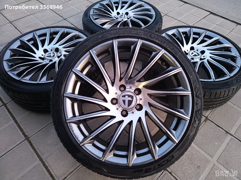 Джанти Tomason TN16 18" 5x110 с чисто нови гуми 215/40/18, снимка 1