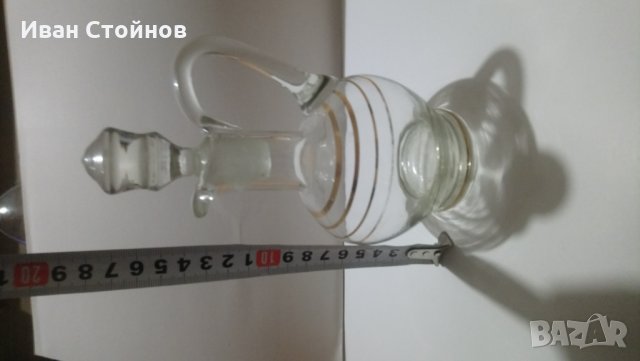 Стъклена кана ретро, снимка 4 - Антикварни и старинни предмети - 27090488