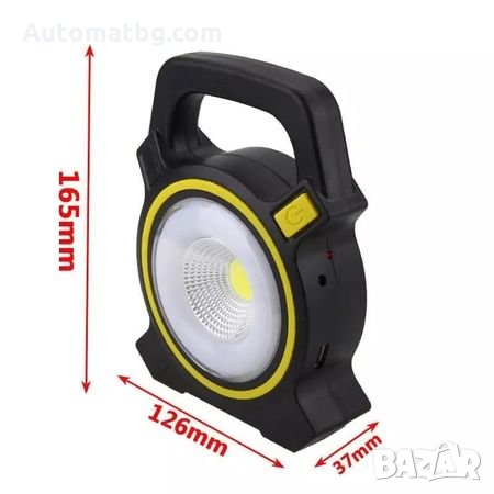 LED Диодна Работна лампа Automat фенер COB 168, Акумулаторна, USB, снимка 2 - Аксесоари и консумативи - 27684797
