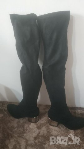 Нови чизми 39 номер с огледален ток, снимка 1