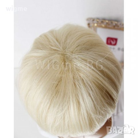 Къса руса перука с бретон Алина, снимка 3 - Аксесоари за коса - 33015038