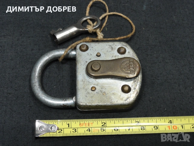 СТАР РЕТРО КАТИНАР С КЛЮЧ BURG GERMANY, снимка 4 - Антикварни и старинни предмети - 53022425