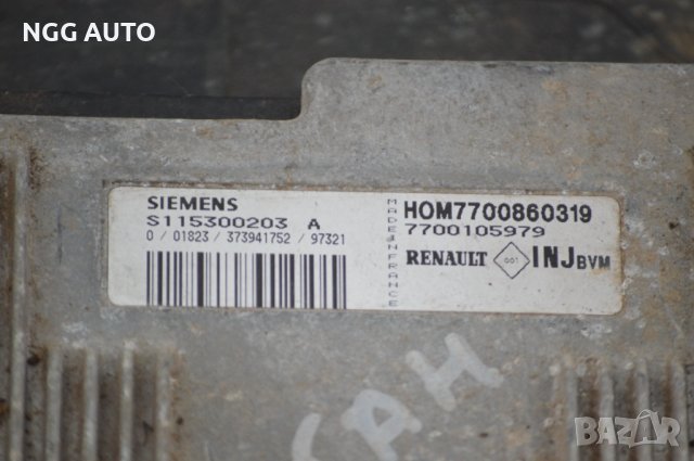 Компютър двигател ECU за Renault , Siemens, S115300203A, S115300203 A, HOM7700860319, 7700105979, снимка 2 - Части - 40015195