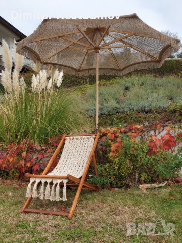 Плетени чадъри тип макраме за градина, плаж, ресторант или бийч бар, снимка 6 - Градински мебели, декорация  - 43956841