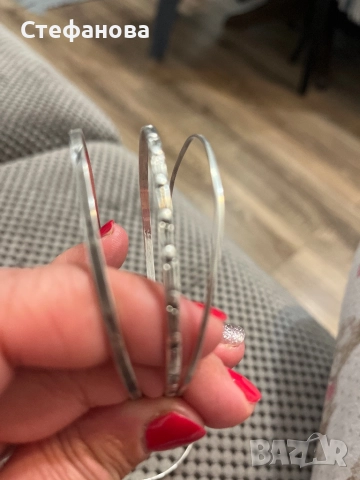 Сребърна твърда гривна, снимка 3 - Колиета, медальони, синджири - 52794237