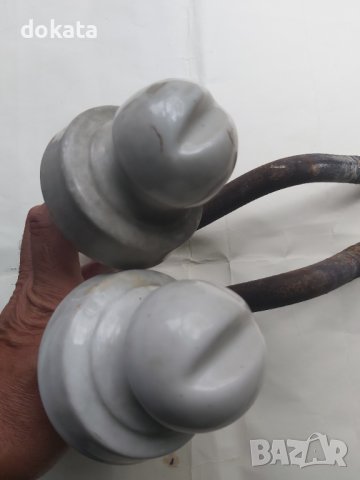 Стар порцеланов изолатор-2 бр., снимка 4 - Други ценни предмети - 40766398