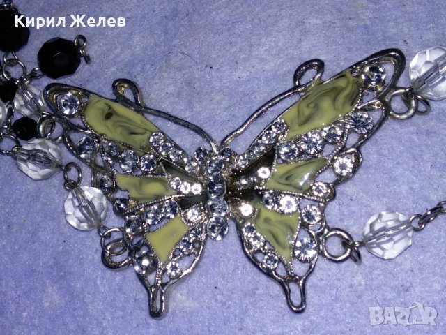 НЕЖНО ФИГУРАЛНО КРИСТАЛНО АРТ КОЛИЕ СРЕБРИСТ МЕДАЛЬОН - ПЕПЕРУДА 34773, снимка 8 - Колиета, медальони, синджири - 39201488