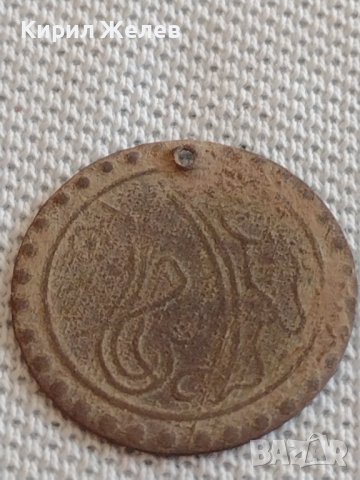 Стар КОРАБЕН ЖЕТОН над стогодишен рядък бронз мед за КОЛЕКЦИОНЕРИ 28040