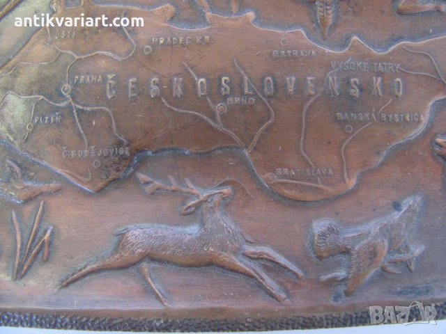 Стар Ловджийски Рекламен Пепелник Чехословакия, снимка 7 - Антикварни и старинни предмети - 27351137