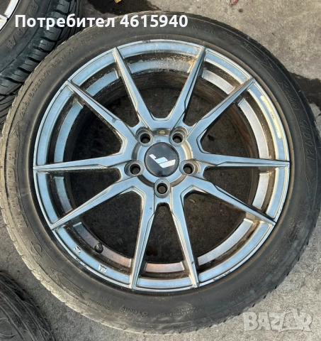 4бр джанти JR21 (japan racing)Hyper Gray за опел opel saab сааб 5х110 J7 ET35 + 4бр летни гуми, снимка 2 - Гуми и джанти - 52832379