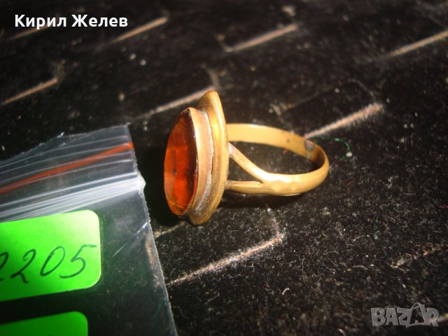 СТАРИНЕН БРОНЗОВ АРТ НУВО ПРЪСТЕН с ФАСЕТИРАН ЦИТРИН МАЙСТОРСКА РЪЧНА ИЗРАБОТКА 22205, снимка 8 - Антикварни и старинни предмети - 33134364