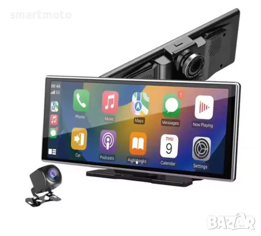 H808D 11,26-инчов Carplay интелигентен екран с 2K Dash Camera Typ-c Power Carplay екран, снимка 1