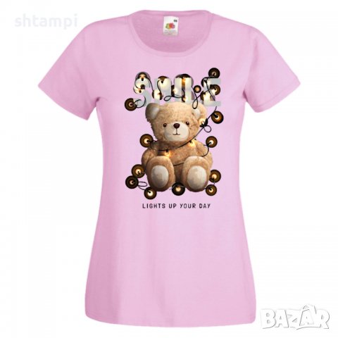 Дамска тениска bear SMILE,Мече,Меченце,Животно, Играчка,Изненада,Подарък,Повод,, снимка 11 - Тениски - 37292266