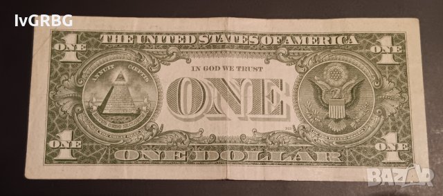 1 долар 1957 САЩ СИН ПЕЧАТ Сребърен сертификат , снимка 3 - Нумизматика и бонистика - 43346603